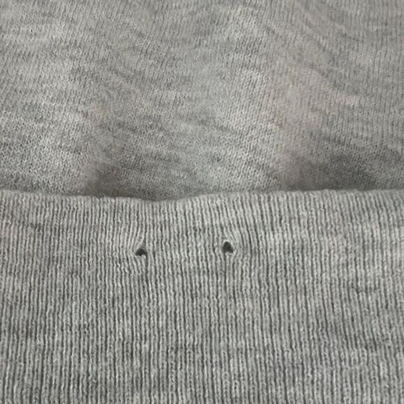 Love By Gap Sweater Womens XS Heather Gray Turtleneck Crop Side Rainbow Stripe - Picture 6 of 8